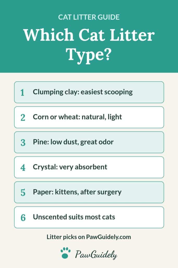 Pinterest pin: which cat litter type is right for your cat