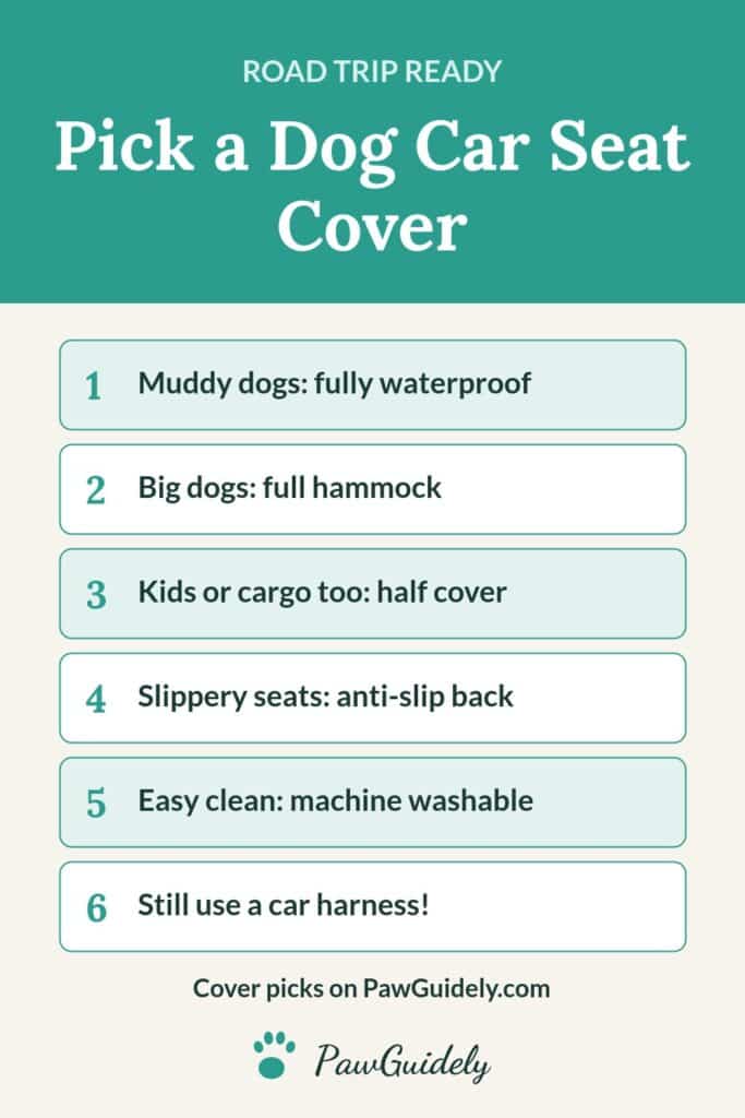 Pinterest pin: how to pick a dog car seat cover