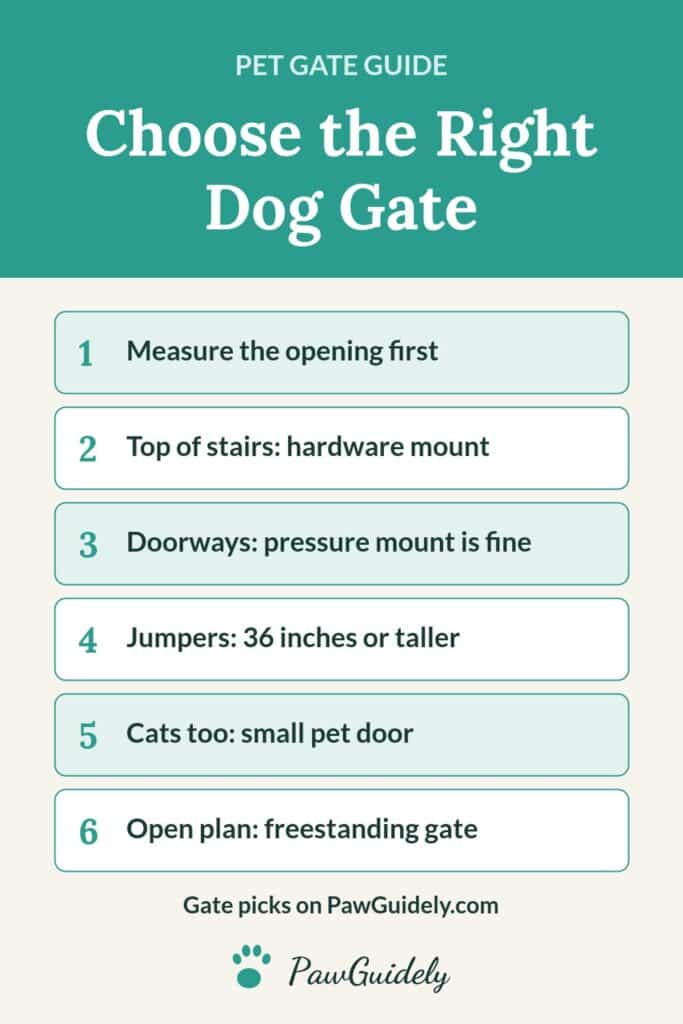 Pinterest pin: how to choose the right dog gate