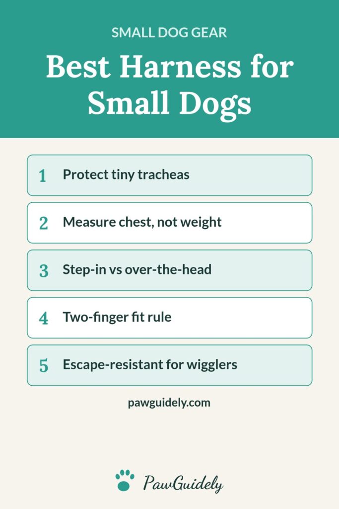 Pinterest graphic: best harness for small dogs